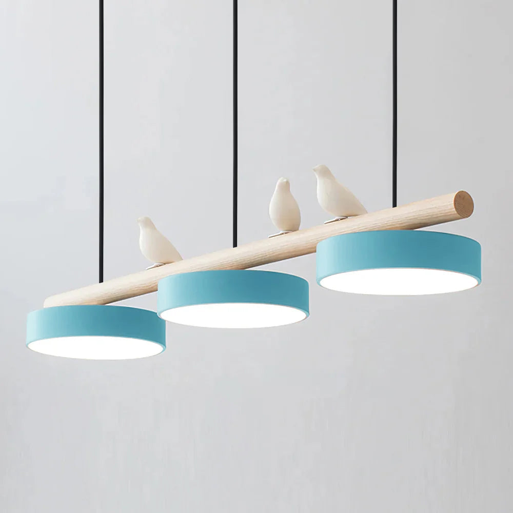 Bird Pendant Light With Elegant Emerald Canopy And Natural Motif LED Pendant Lamp For Interiors