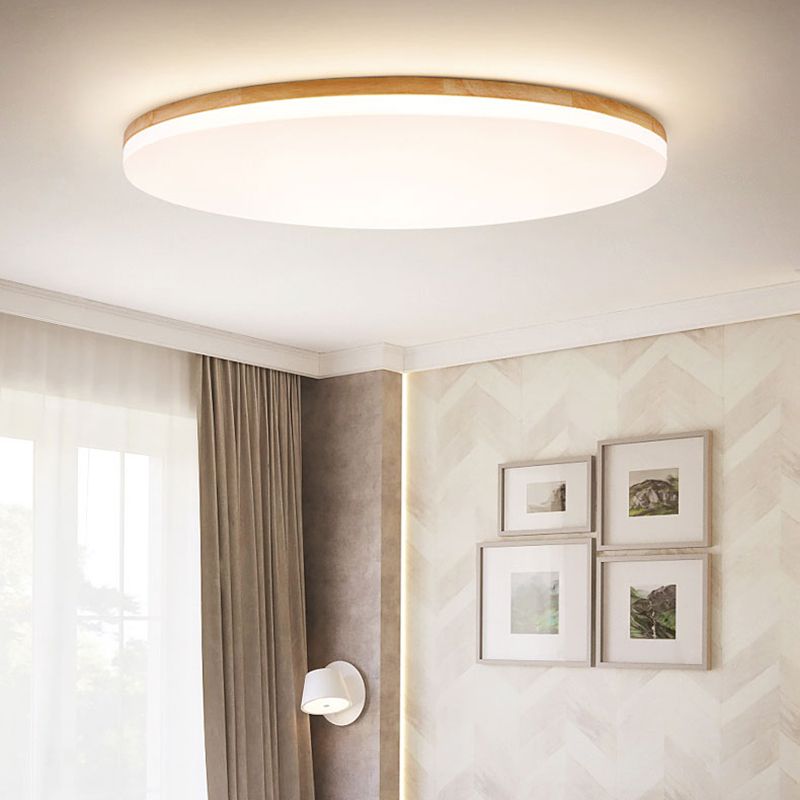 Havenwood Ceiling Light With Wood And Acrylic Gentle LED Glow For Modern Interiors