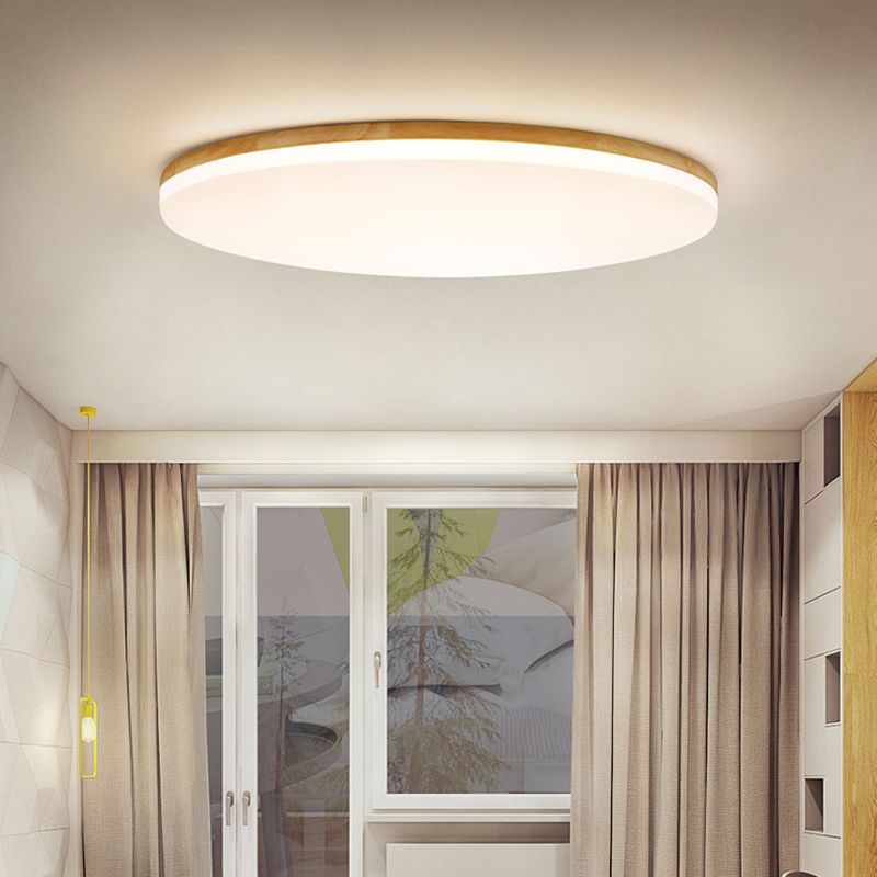 Havenwood Ceiling Light With Wood And Acrylic Gentle LED Glow For Modern Interiors