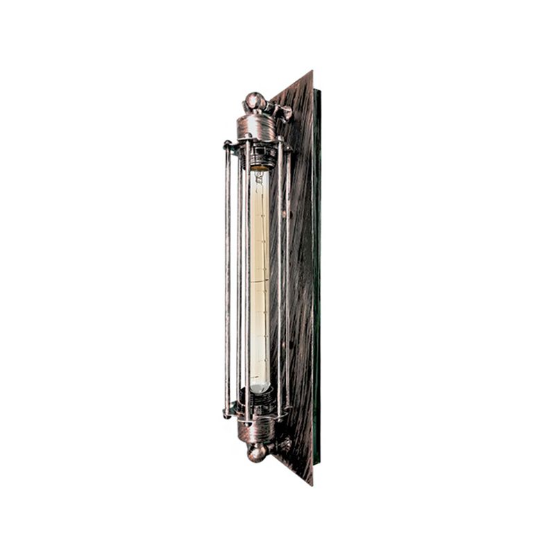 Aurora Vintage Cylinder Metal Wall Lamp In Black Red Silver Gold For Classic Home Interiors