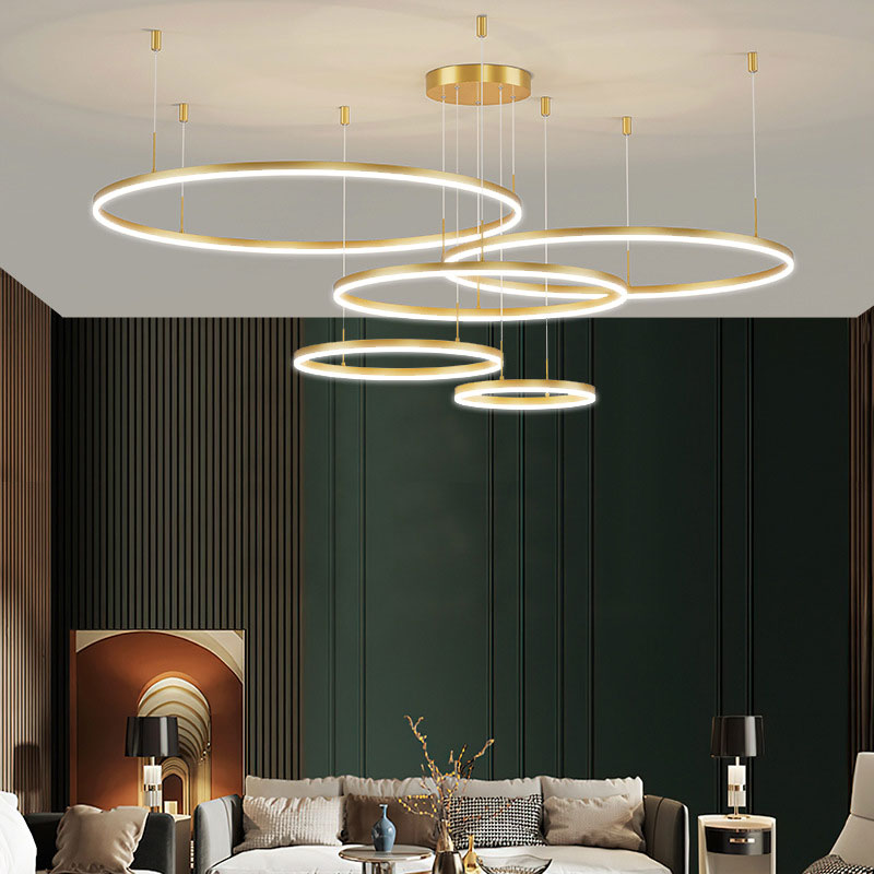 LumaCirque Tir-Circle Pendant Lamp Dimmable Metal Fixture For Contemporary Interiors At Home