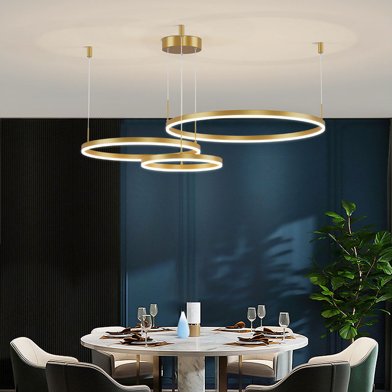 LumaCirque Tir-Circle Pendant Lamp Dimmable Metal Fixture For Contemporary Interiors At Home