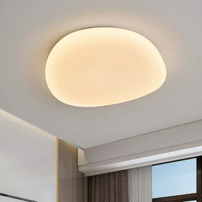 LumaStone Organic LED Ceiling Light With Natural Stone Shape For Minimalist Interiors