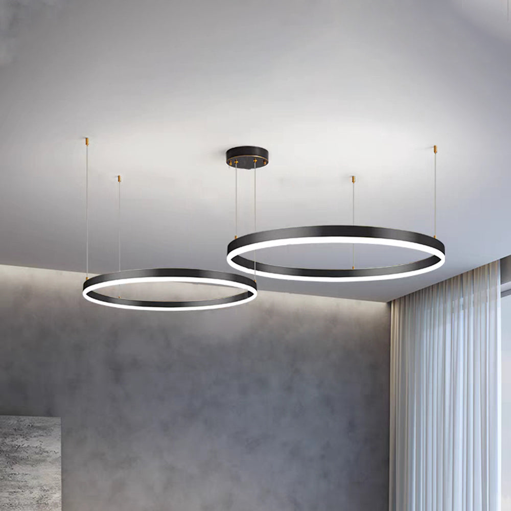 LumaCirque Tir-Circle Pendant Lamp Dimmable Metal Fixture For Contemporary Interiors At Home
