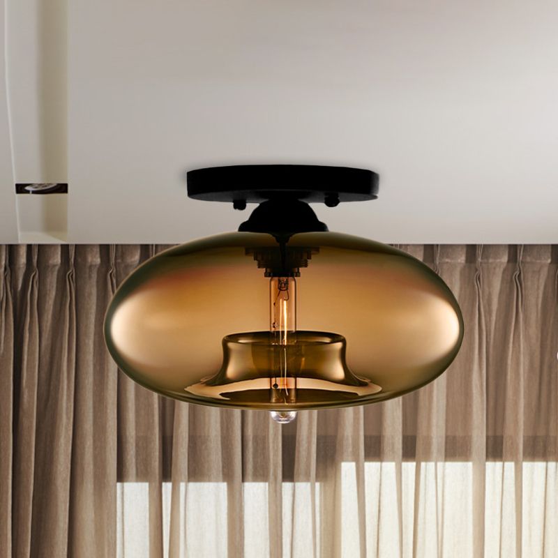 Lumen Globe Flush Mount Ceiling Light For Living Room Area Home Interiors Ceiling Fixture