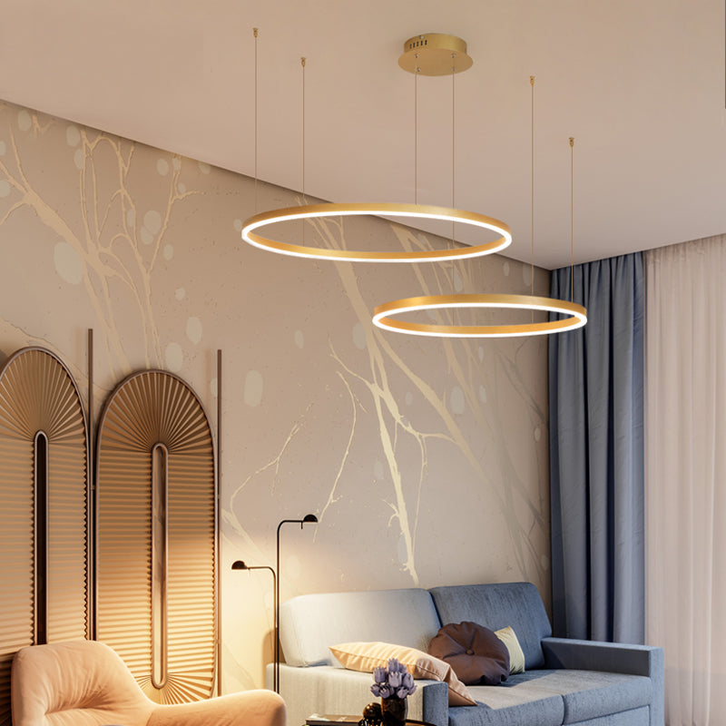 LumaCirque Tir-Circle Pendant Lamp Dimmable Metal Fixture For Contemporary Interiors At Home
