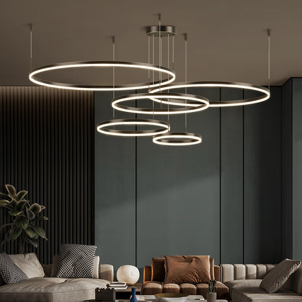 LumaCirque Tir-Circle Pendant Lamp Dimmable Metal Fixture For Contemporary Interiors At Home