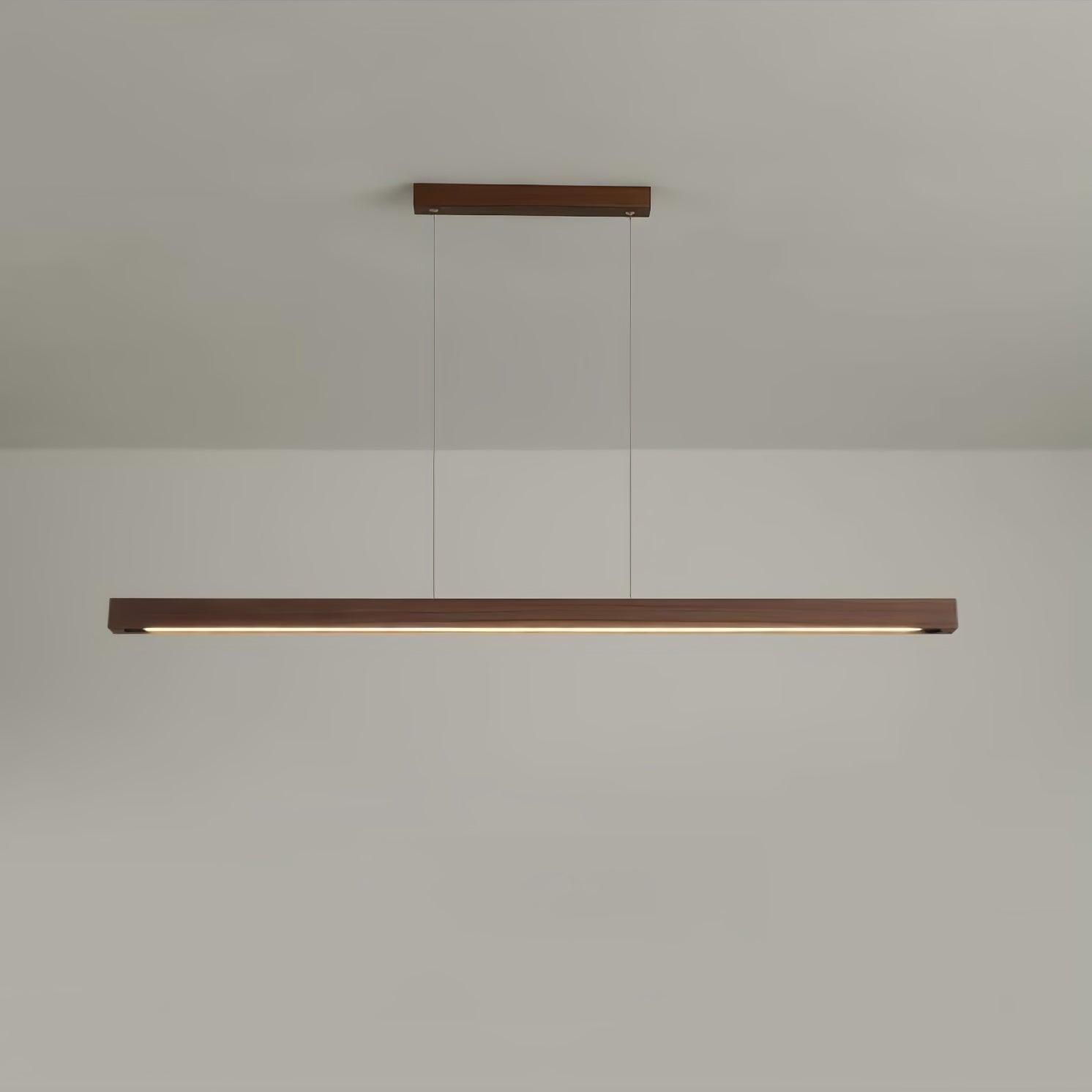 EverCraft Wood And Metal Linear Pendant Light In Scandinavian Minimalist Style Design