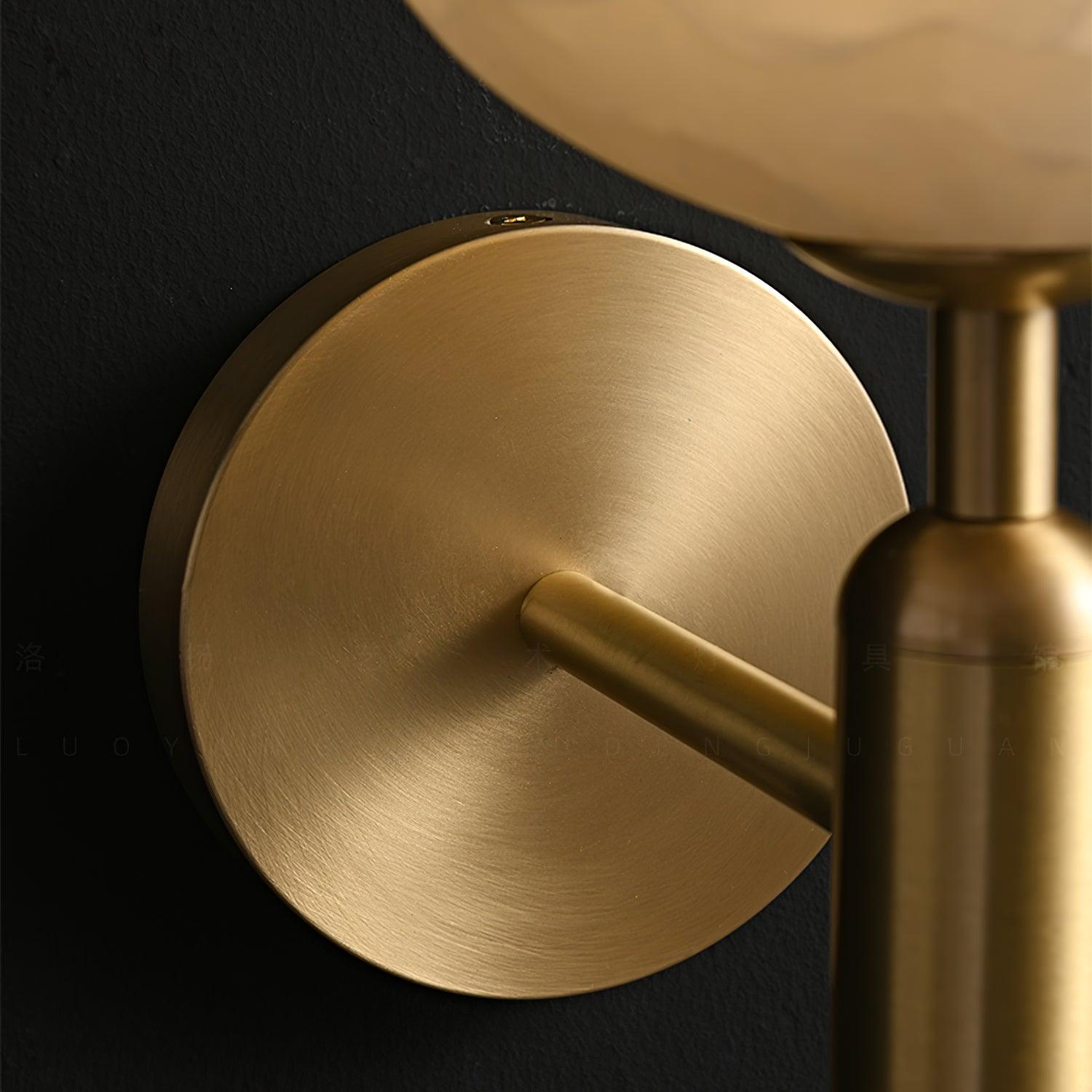Aurelia Alabaster Bloom Wall Light With Brass Finish And Elegant Detailing For Interiors