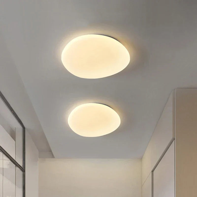LumaStone Organic LED Ceiling Light With Natural Stone Shape For Minimalist Interiors