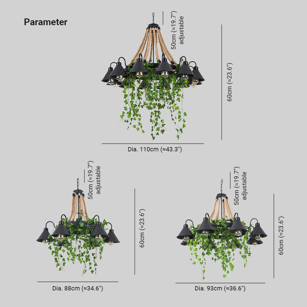 AstraLume Retro LED Chandelier In Black Metal For Restaurants, Bars, And Living Rooms