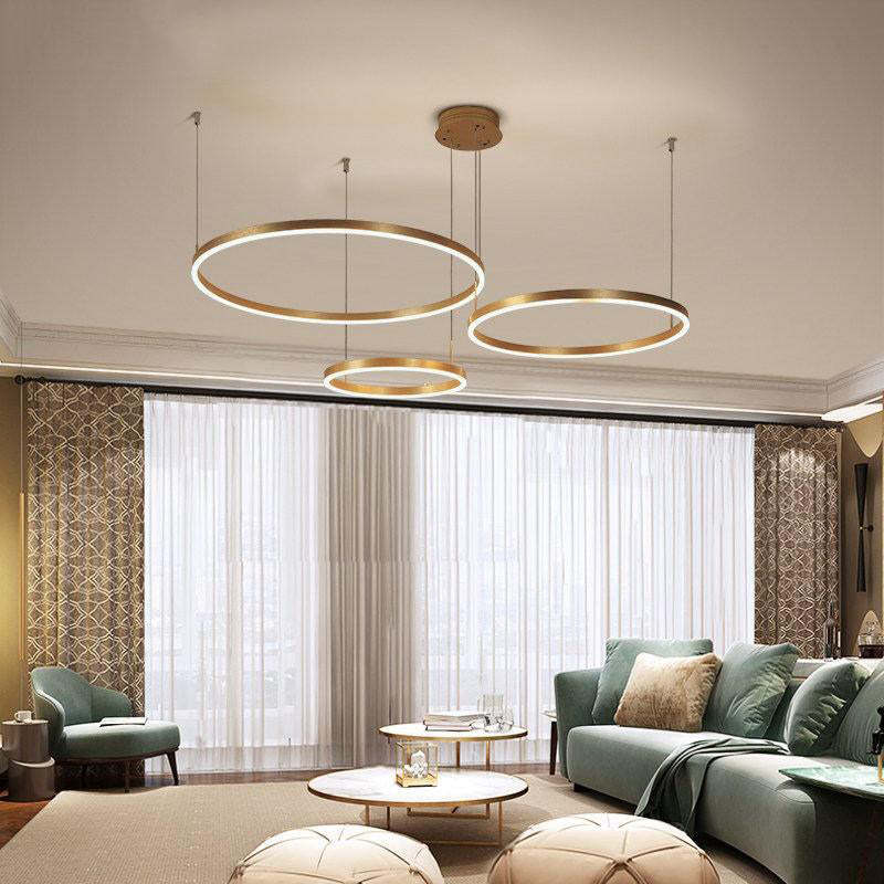 LumaCirque Tir-Circle Pendant Lamp Dimmable Metal Fixture For Contemporary Interiors At Home