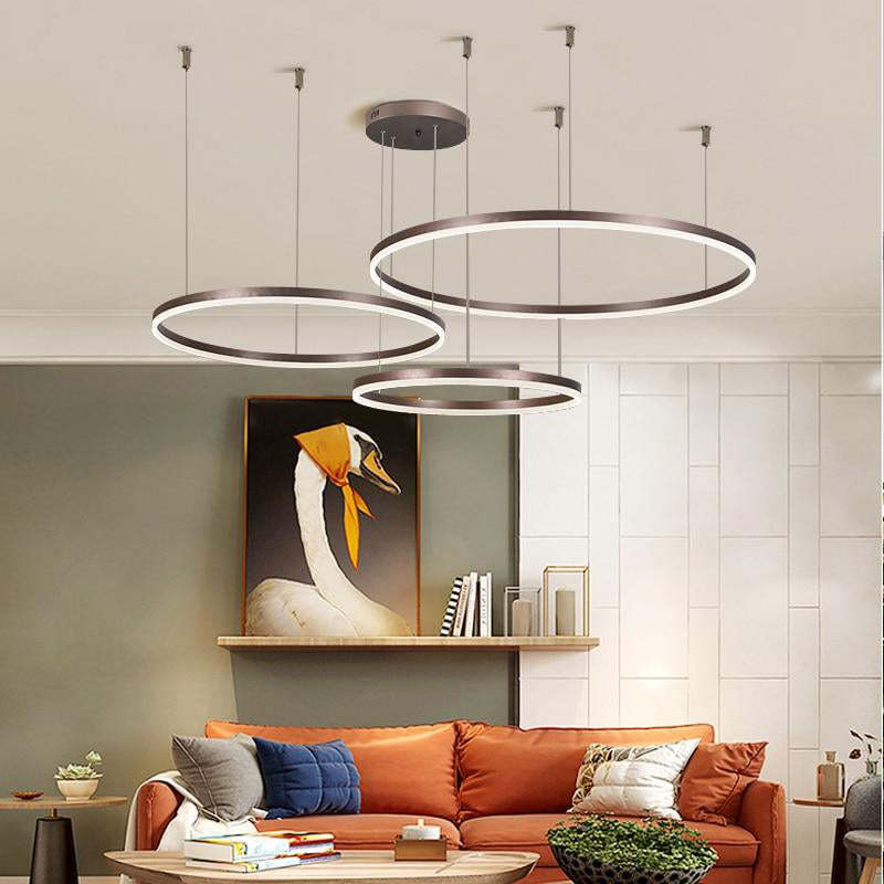 LumaCirque Tir-Circle Pendant Lamp Dimmable Metal Fixture For Contemporary Interiors At Home