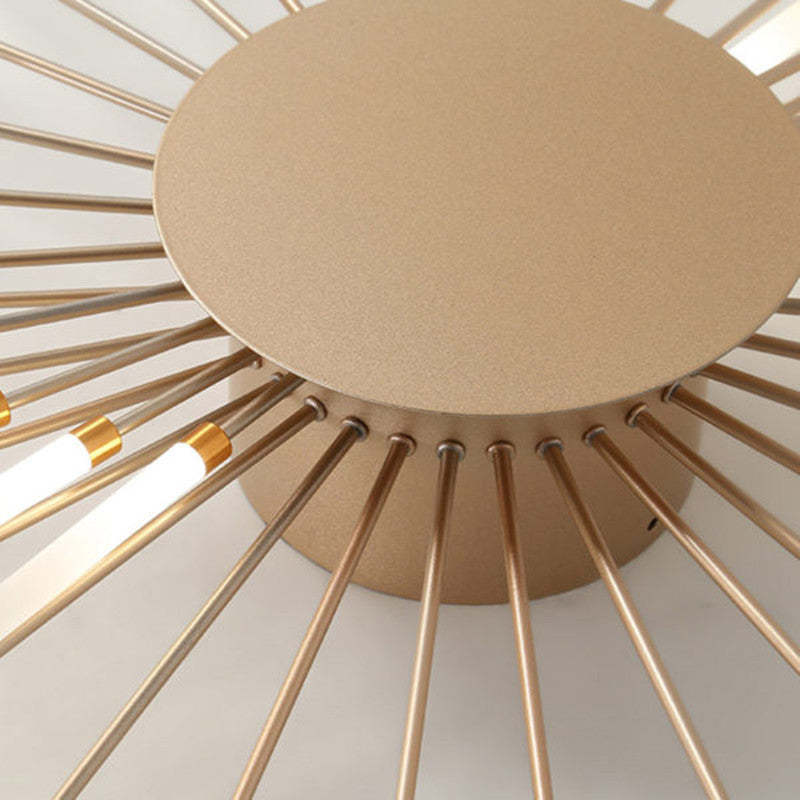 AstraLume LED Ceiling Chandelier With Minimalist Sunburst Design For Modern Interiors