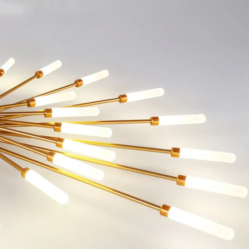 AstraLume LED Ceiling Chandelier With Minimalist Sunburst Design For Modern Interiors