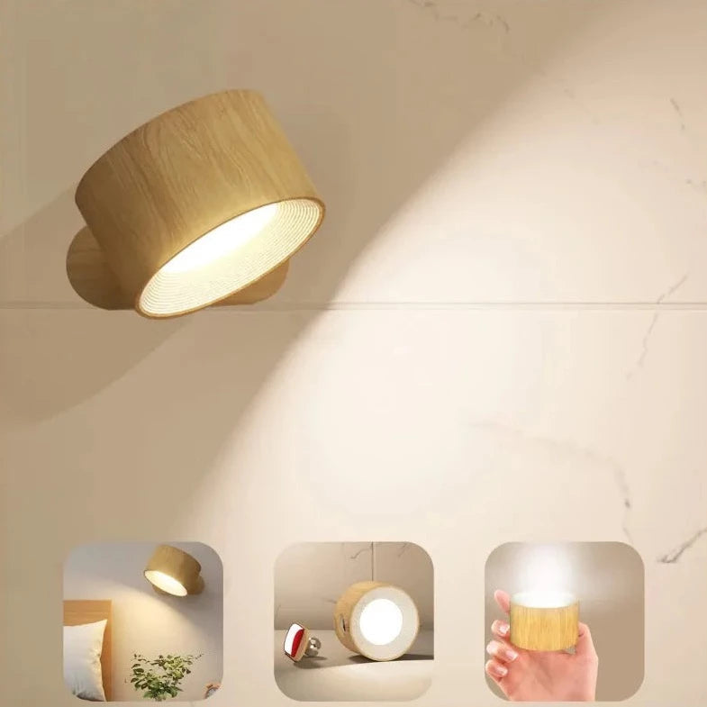 LumaAid Wireless Detachable Wall Light With a Rechargeable LED Lamp And 360 Degree Rotation