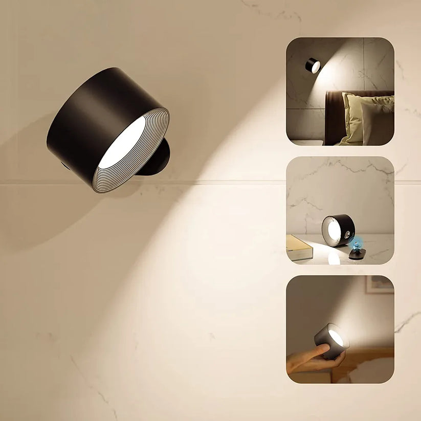 LumaAid Wireless Detachable Wall Light With a Rechargeable LED Lamp And 360 Degree Rotation